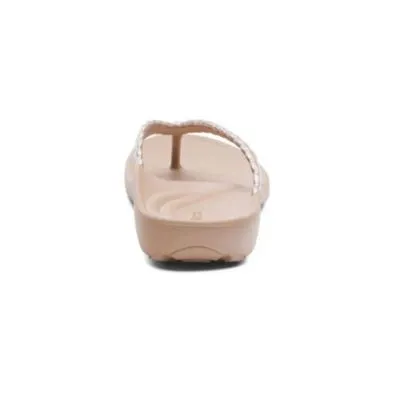 Aetrex Vicki Champagne Gloss Women's Flipflops