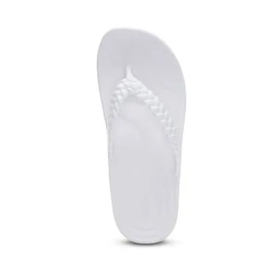 Aetrex Vicki White Gloss Women's Flipflops