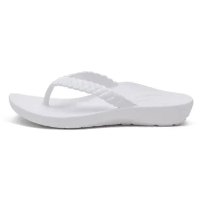 Aetrex Vicki White Gloss Women's Flipflops