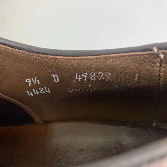 Allen Edmonds Ostendo Leather Wingtip Oxfords Brown Vibram Brogue Men Size 9.5 D
