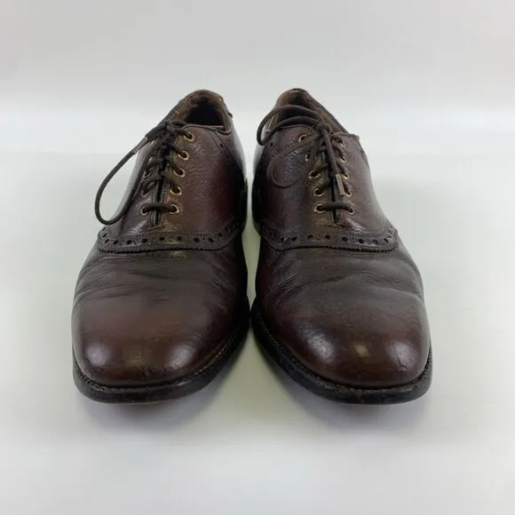 Allen Edmonds Ostendo Leather Wingtip Oxfords Brown Vibram Brogue Men Size 9.5 D