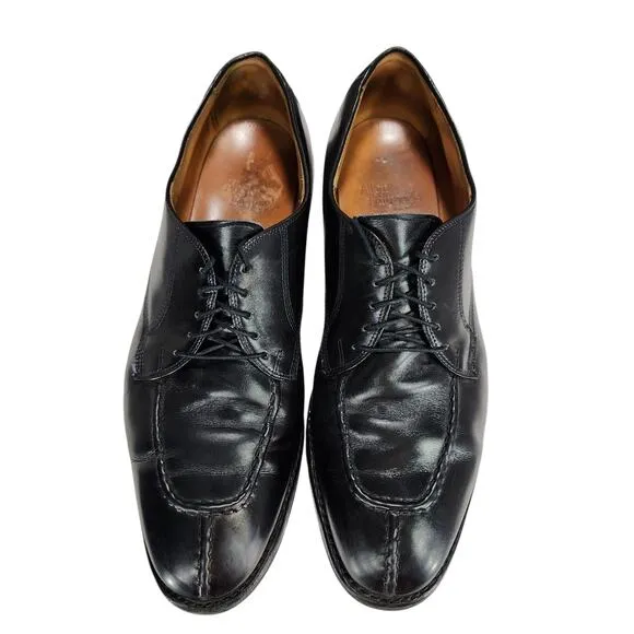 Allen Edmonds Oxfords sz 11.5 D Men Dellwood Black Split Toe Leather Vibram READ