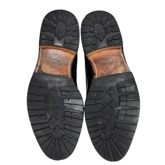 Allen Edmonds Oxfords sz 11.5 D Men Dellwood Black Split Toe Leather Vibram READ