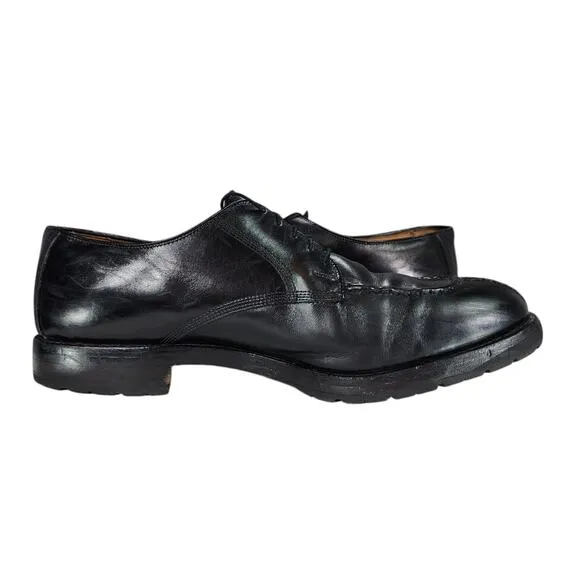 Allen Edmonds Oxfords sz 11.5 D Men Dellwood Black Split Toe Leather Vibram READ