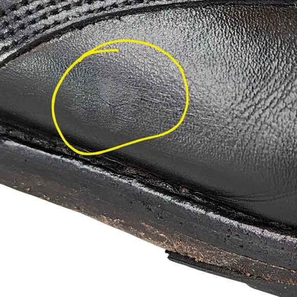 Allen Edmonds Oxfords sz 11.5 D Men Dellwood Black Split Toe Leather Vibram READ