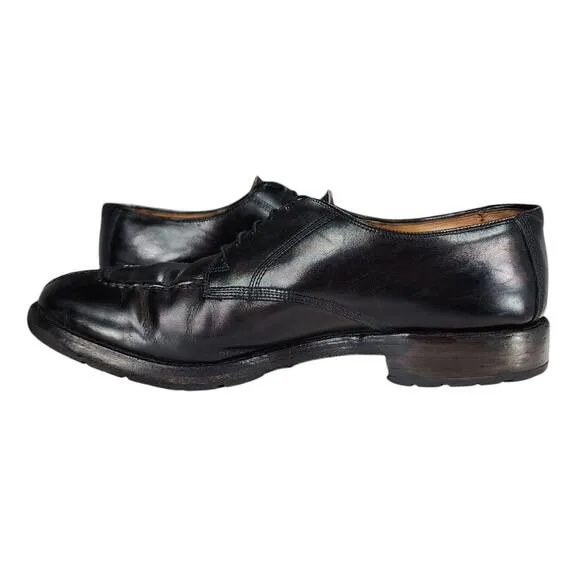 Allen Edmonds Oxfords sz 11.5 D Men Dellwood Black Split Toe Leather Vibram READ