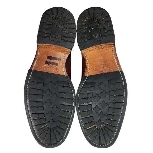 Allen Edmonds Oxfords sz 9.5 D Men Brown Dellwood Split Toe Lace Up USA Leather