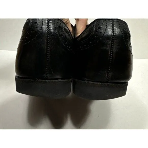 Allen Edmonds Lombard Dress Shoes Mens Size 8 E Black Wingtip Derby Oxfords