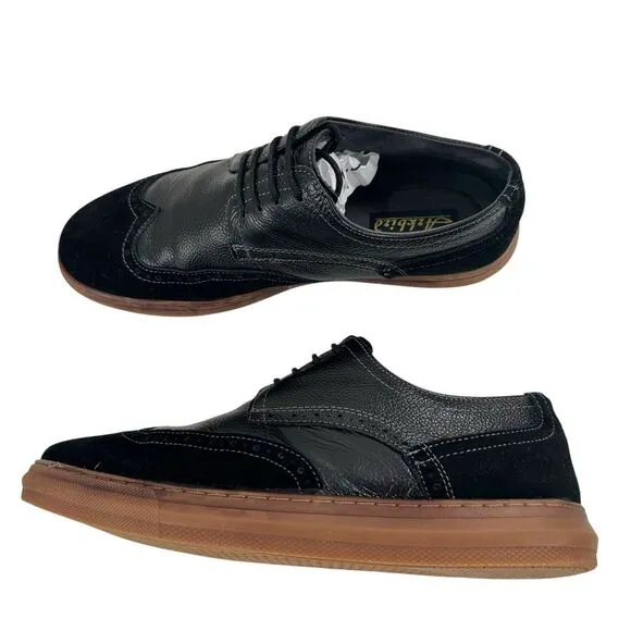 Arkbird Wingtip Black Leather/Suede Oxfords Men’s Size 9