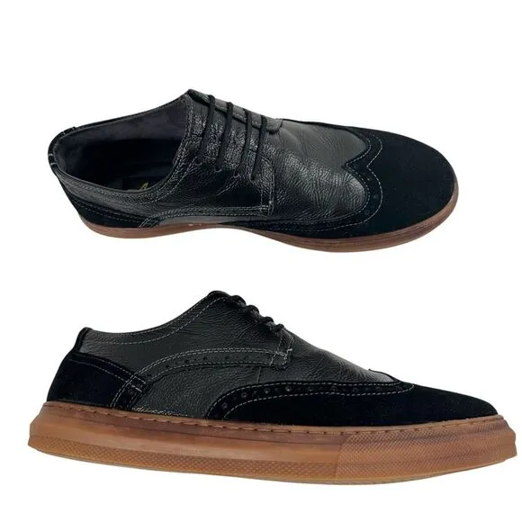 Arkbird Wingtip Black Leather/Suede Oxfords Men’s Size 9
