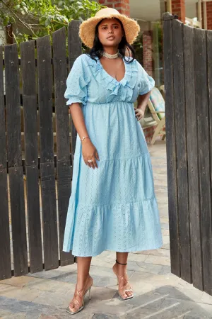 Azure Schiffli Dress