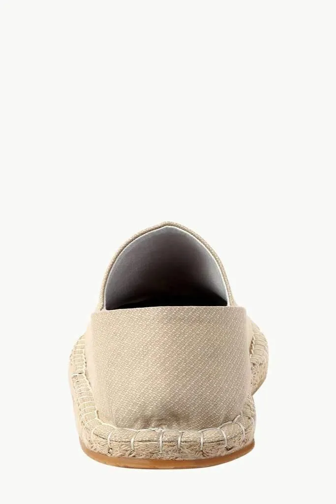 Beige Print Slip-On Espadrilles