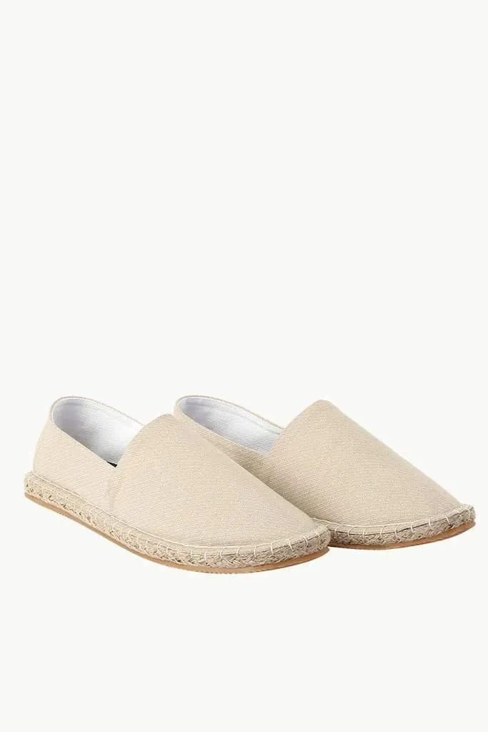 Beige Print Slip-On Espadrilles