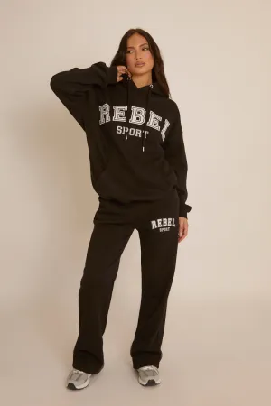 Black Rebel Sport Wide Leg Joggers - Luciana
