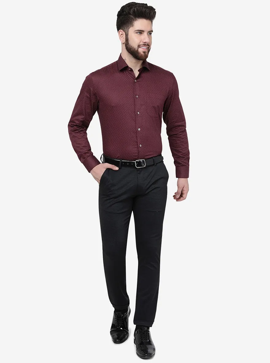 Black Solid Slim Fit Club Wear Trouser | JB Studio