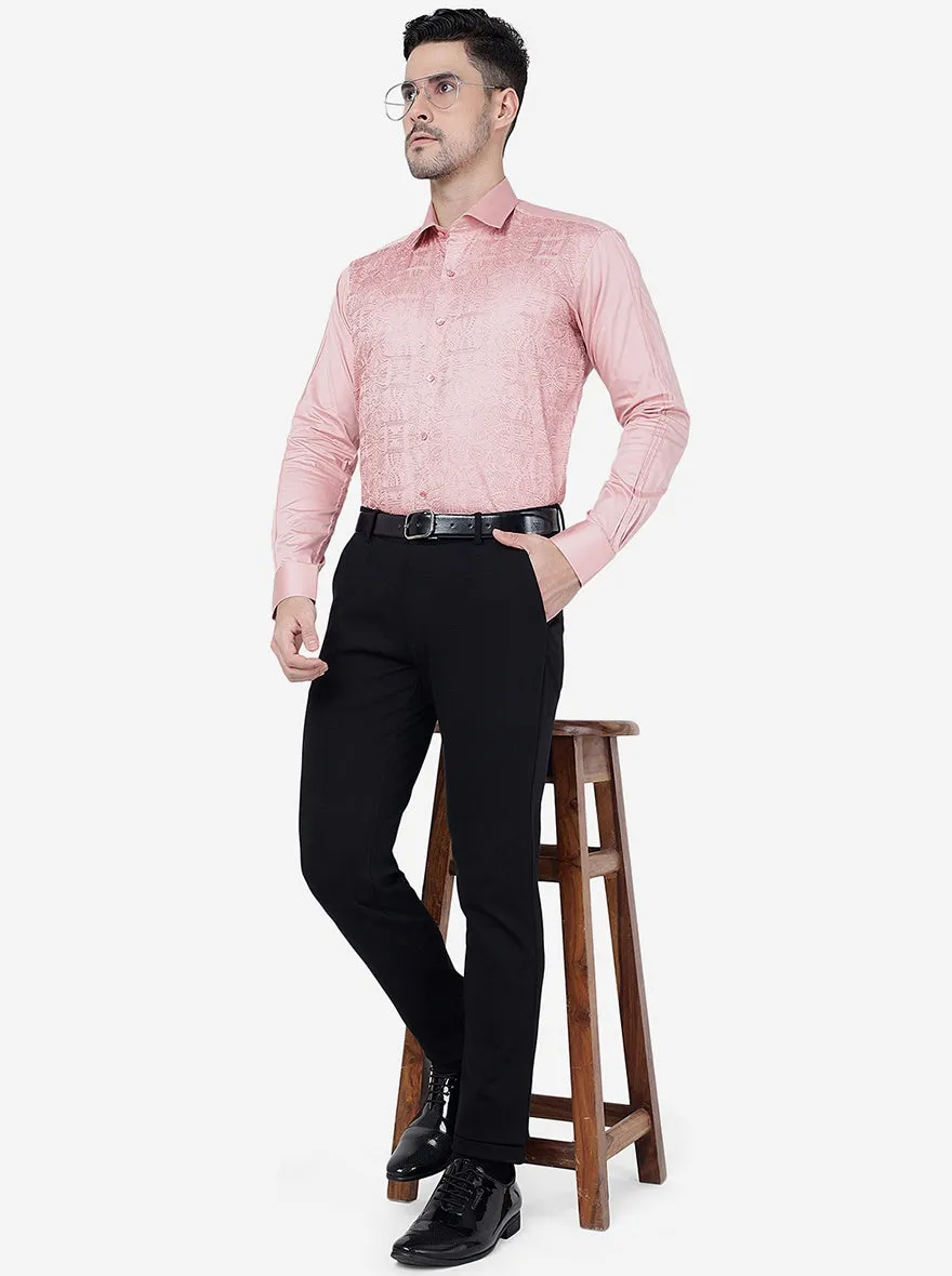 Black Solid Slim Fit Club Wear Trouser | JB Studio