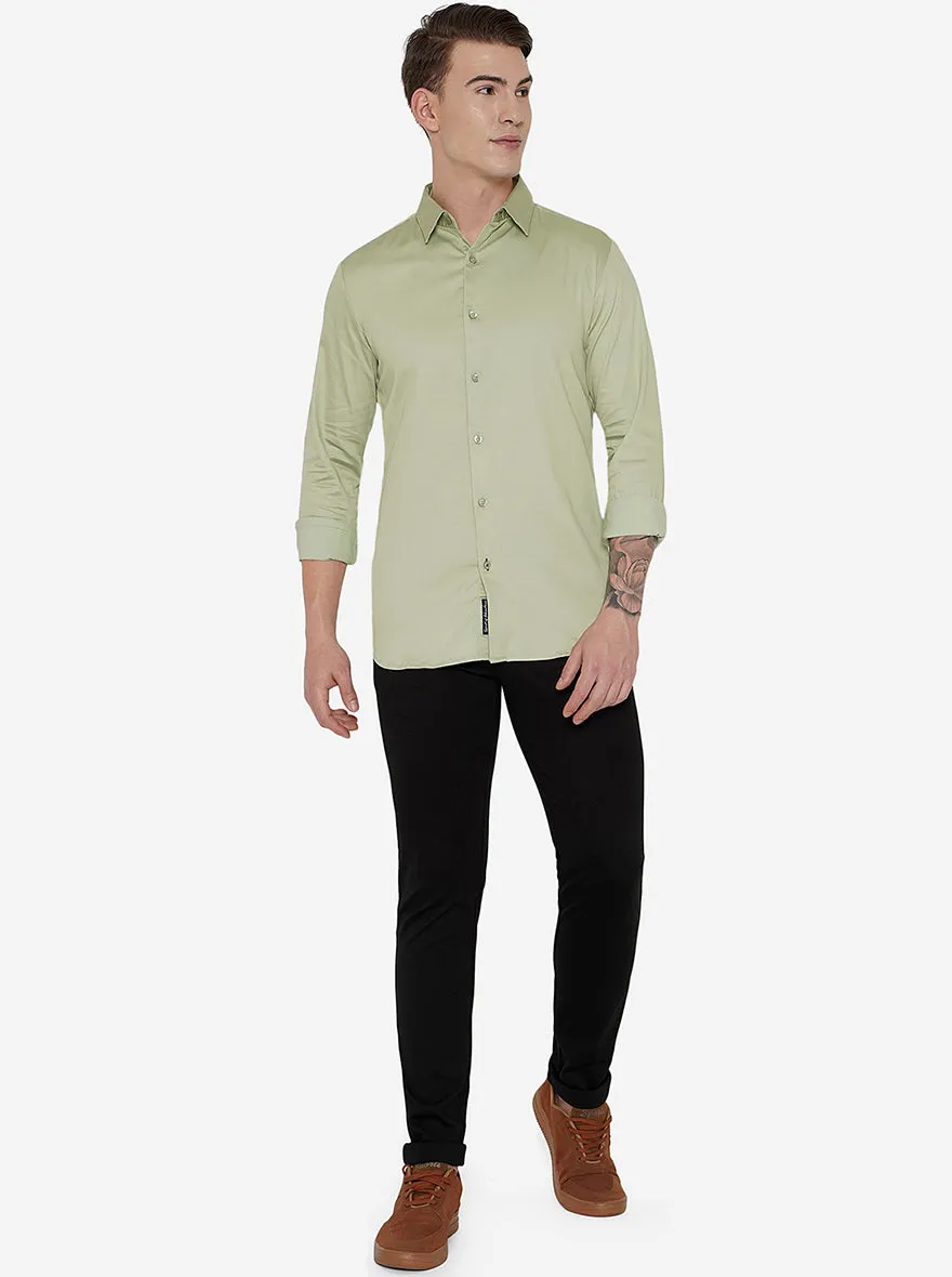 Black Solid Venice Fit Casual Trouser | JadeBlue