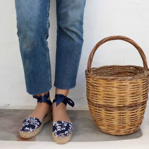 Blue Blossom Espadrilles - Double Sole