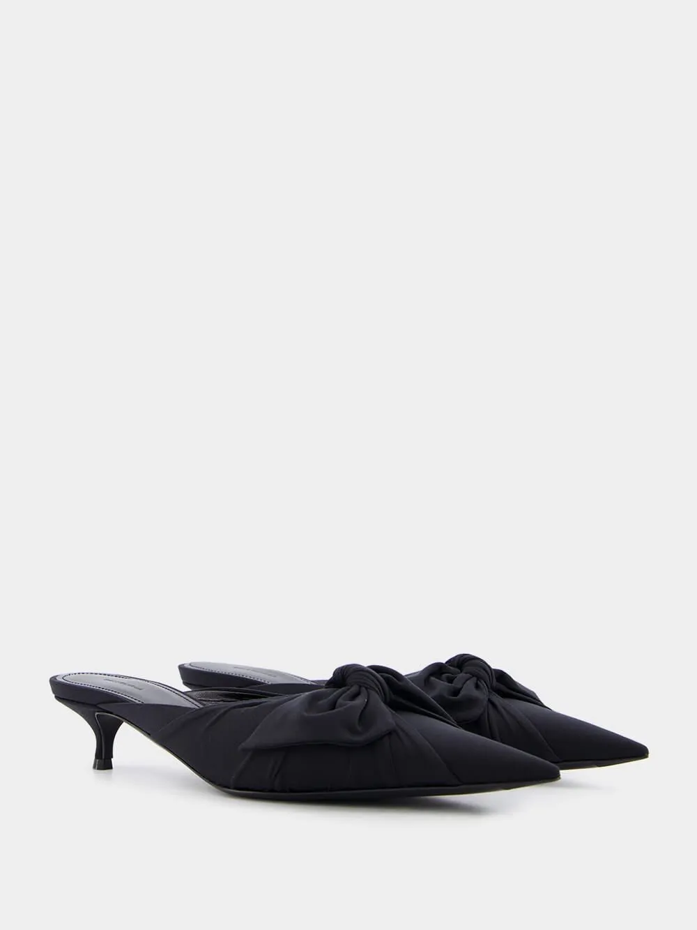 Bow-Embellished 40mm Mules