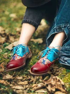 Brown Genuine Leather Brogues Oxford