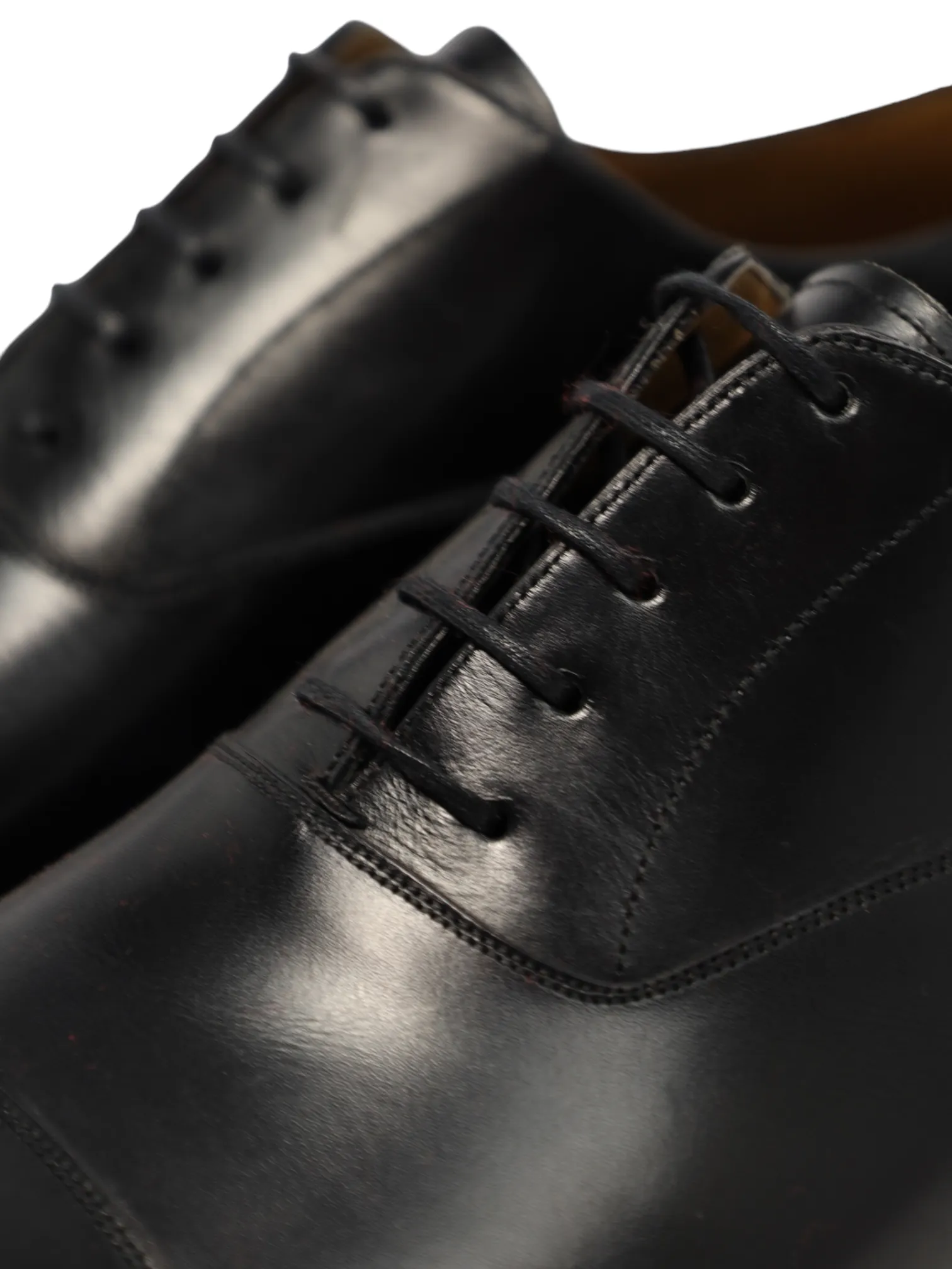 Carmina Black Cap Toe Oxford Lace-ups