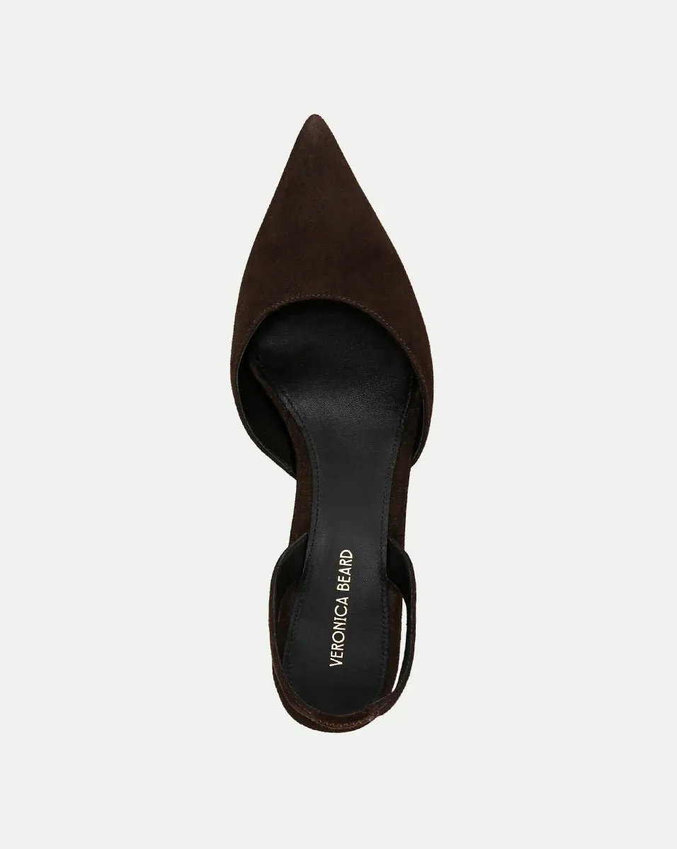CAROLINE SUEDE KITTEN HEEL