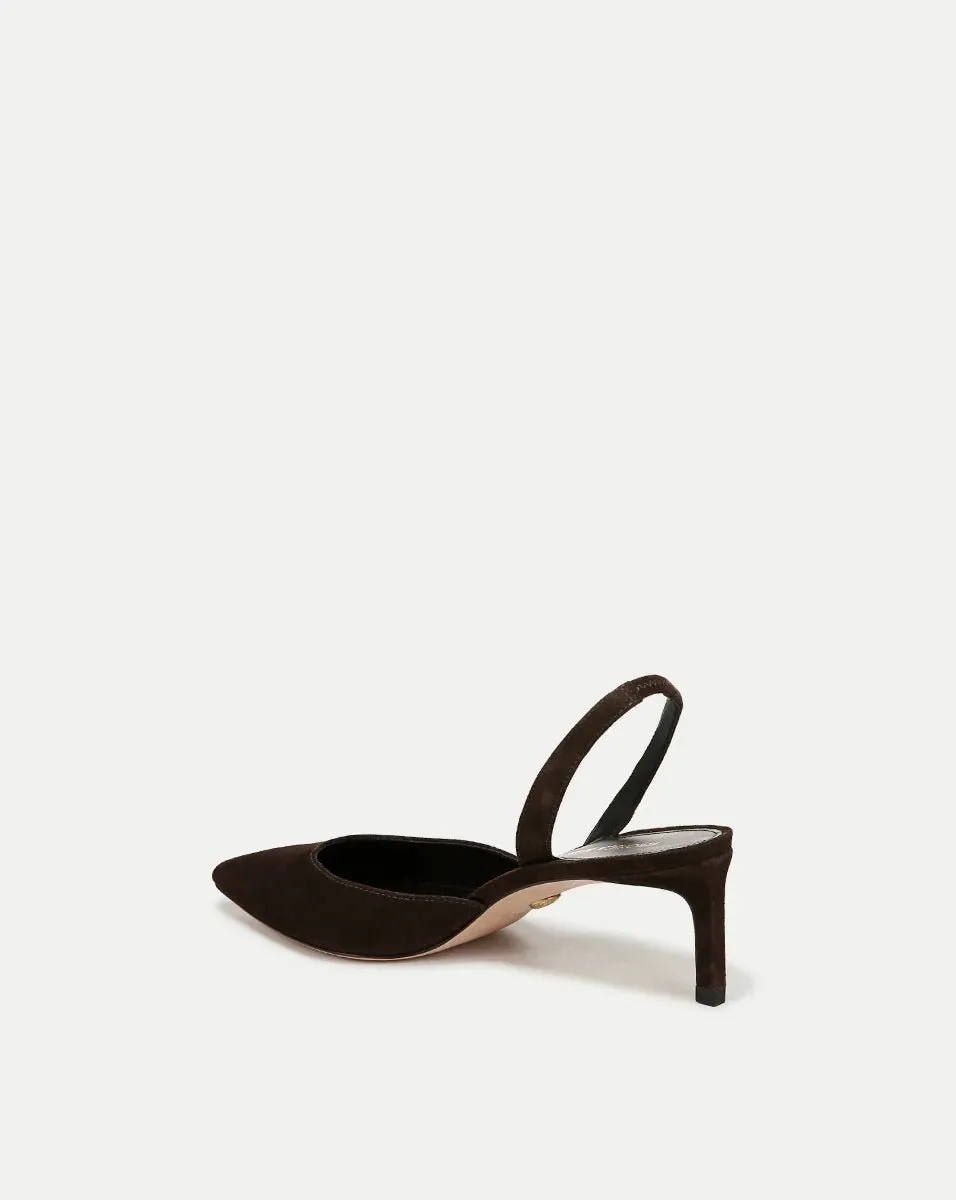 CAROLINE SUEDE KITTEN HEEL