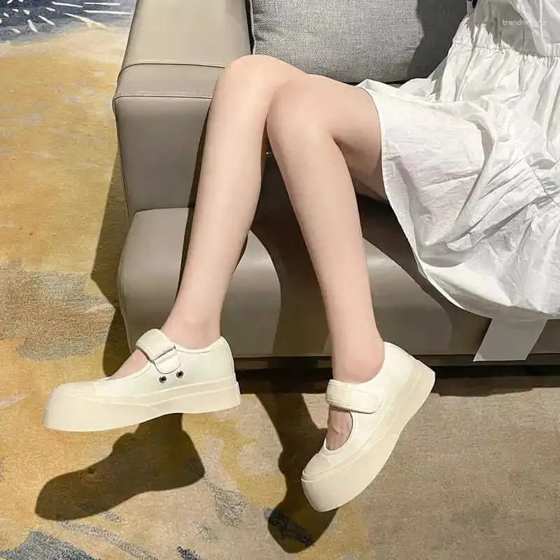 Casual Shoes  French Style Women Espadrilles Hook Loop Platform Zapatillas Mujer Black Daily Girls Mary Janes Vintage