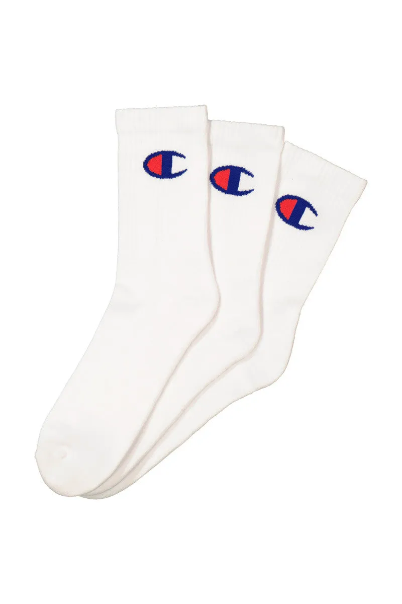 CHAMPION CREW C-LOGO 3 PACK SOCKS