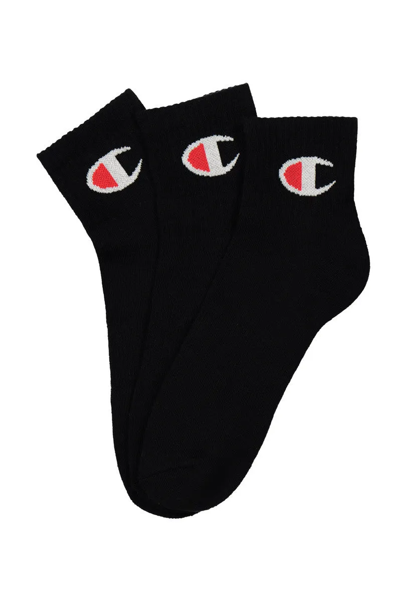 CHAMPION QUARTER 3 PACK SOCKS