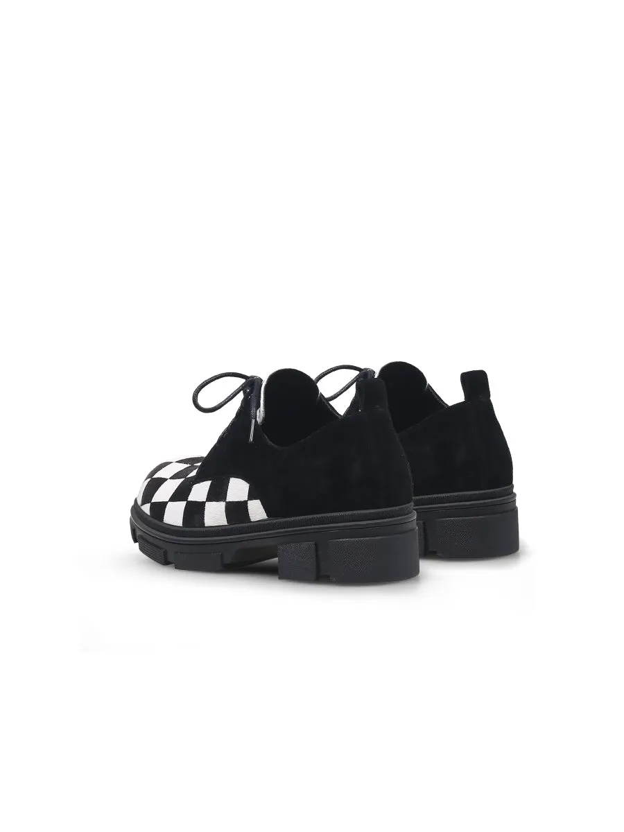 Chess Pattern Suede Oxford