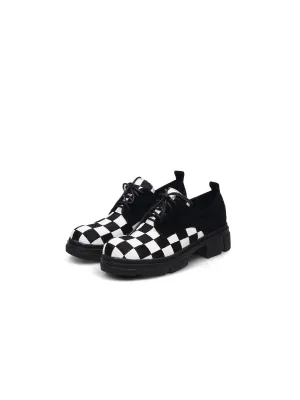Chess Pattern Suede Oxford