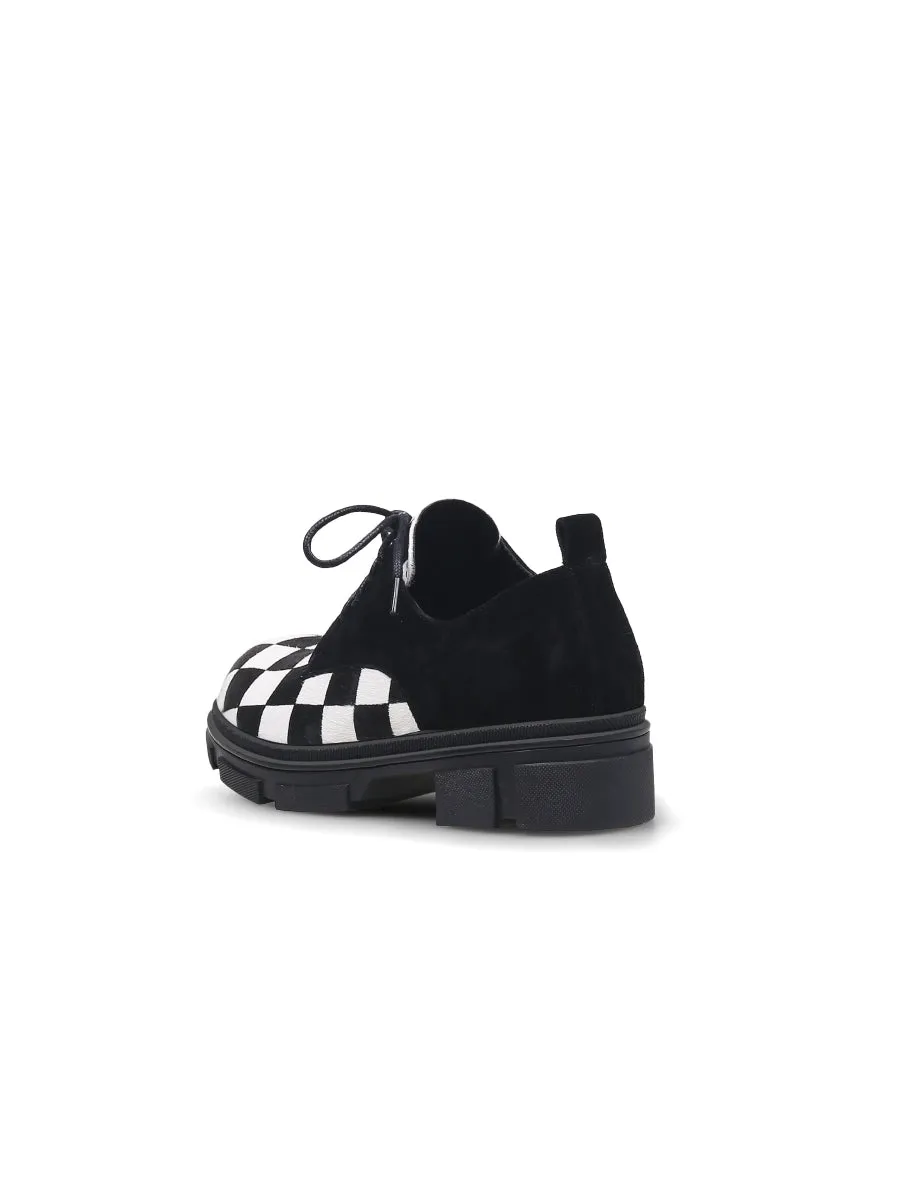 Chess Pattern Suede Oxford