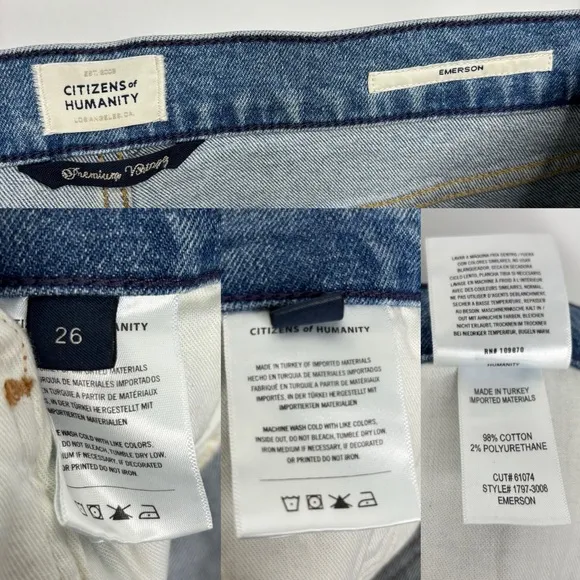 Citizens of Humanity Emerson Slim Boyfriend Jeans in Meadow Size 26