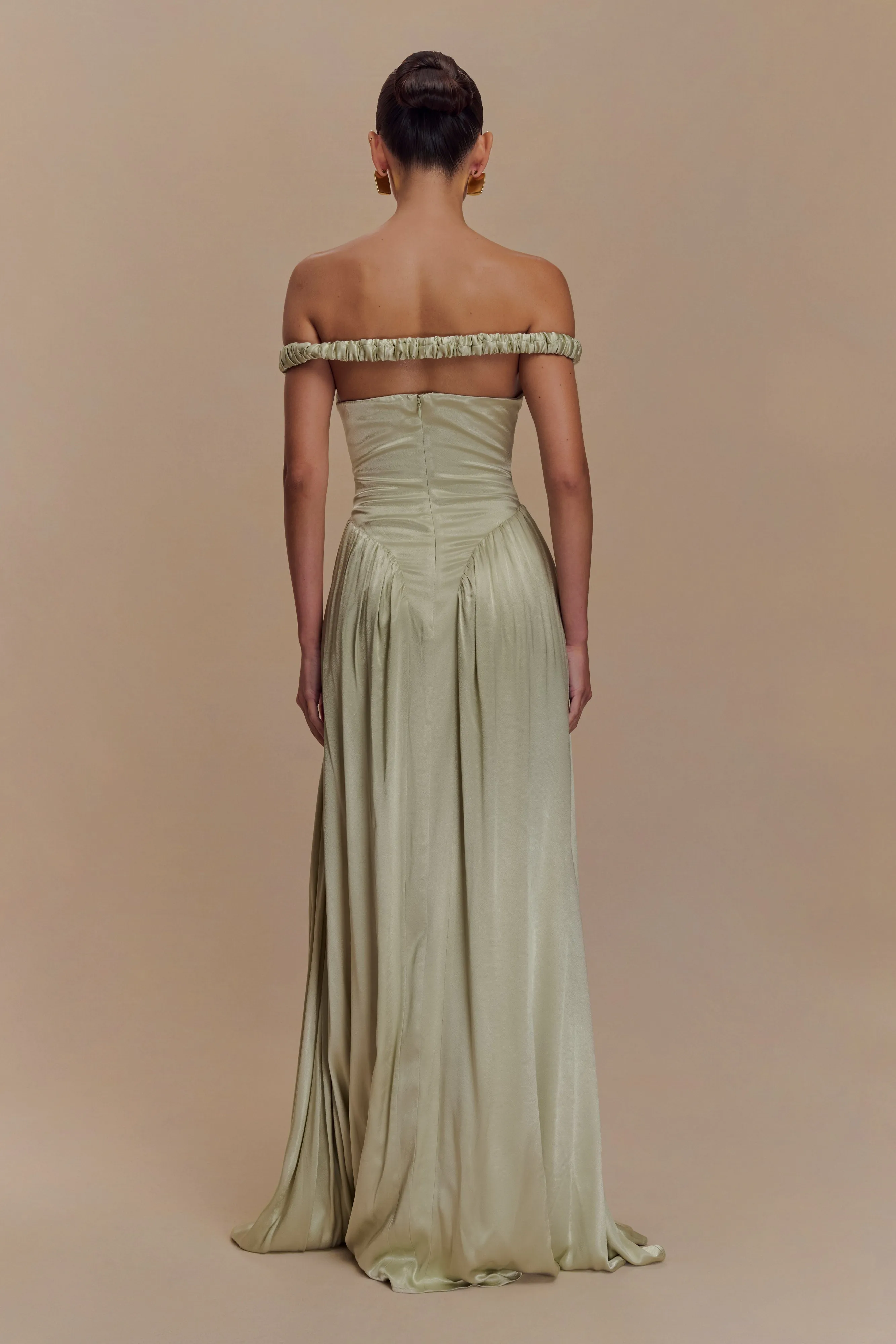 Coco Dropped Waist Maxi Dress - Sage
