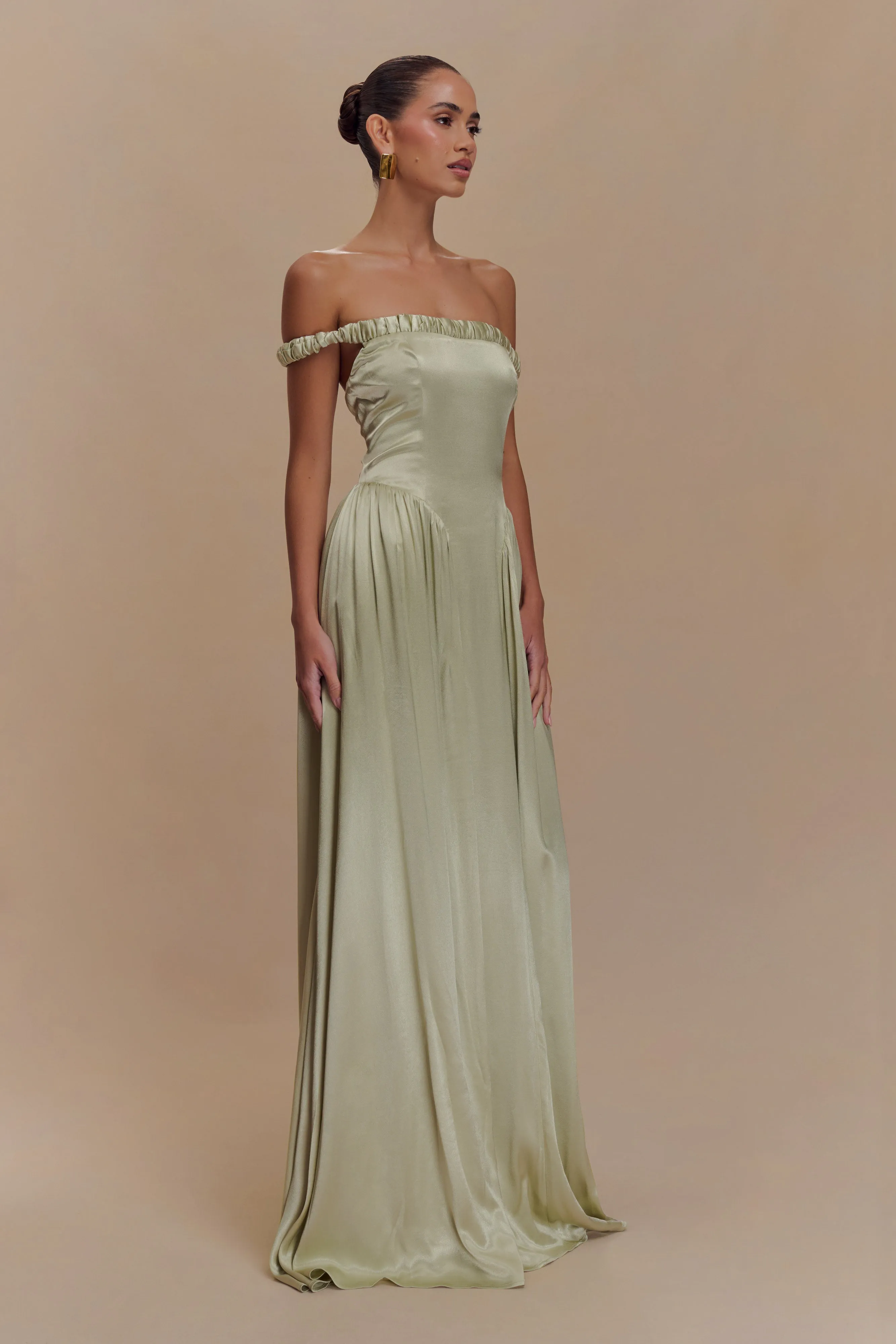 Coco Dropped Waist Maxi Dress - Sage