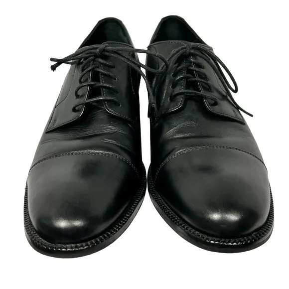 COLE HAAN Black Leather Benton Cap Toe Oxford ll Dress Shoes Men's Size 8