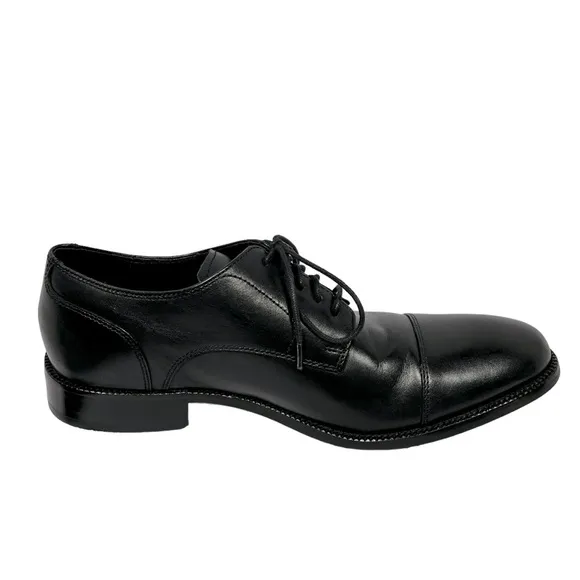 COLE HAAN Black Leather Benton Cap Toe Oxford ll Dress Shoes Men's Size 8
