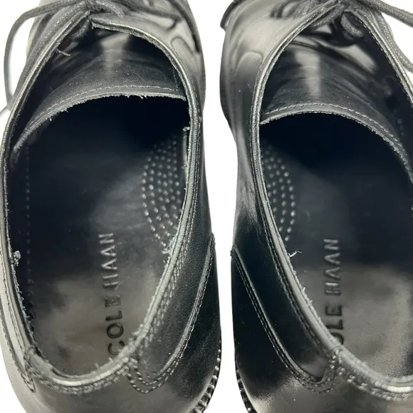 COLE HAAN Black Leather Benton Cap Toe Oxford ll Dress Shoes Men's Size 8
