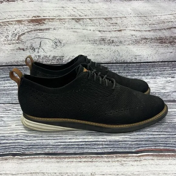 Cole Haan Grand Evolution Stitchlite Wingtip Black Oxfords C32152 Men’s Size 13