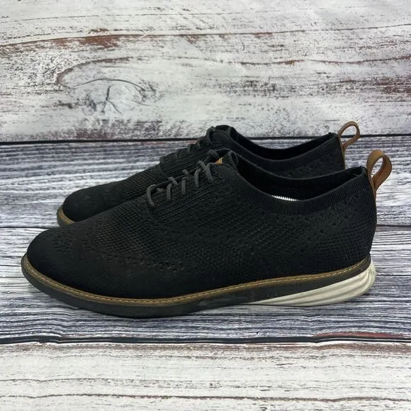 Cole Haan Grand Evolution Stitchlite Wingtip Black Oxfords C32152 Men’s Size 13
