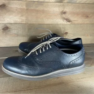 Cole haan lunargrand Mens size 13 shoes blue leather wingtip oxfords