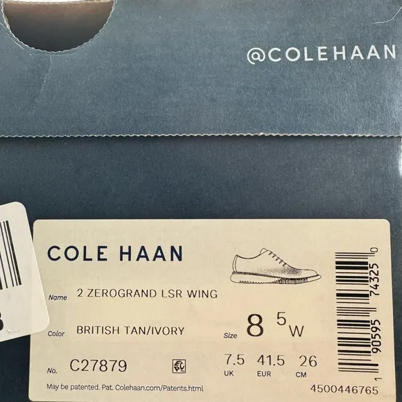 Cole Haan Men's 2.ZERØGRAND Laser Wingtip Oxfords 8.5 Wide