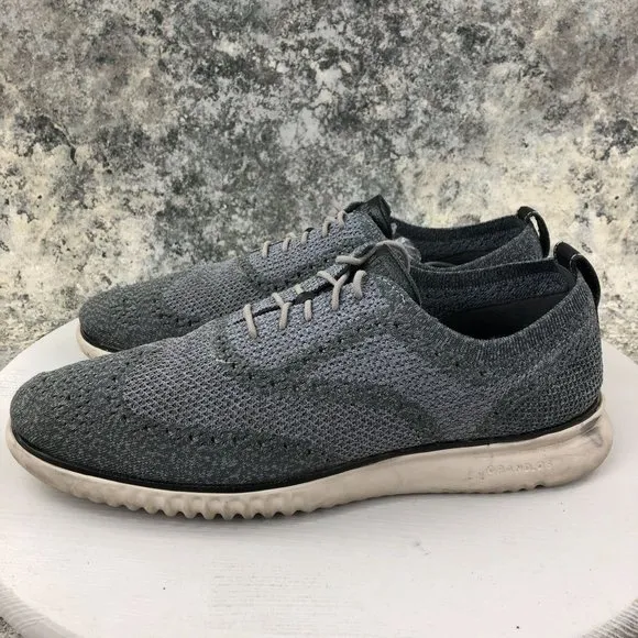 Cole Haan Men's Size 13M 2.ZeroGrand Magnet Ironstone Grey Wingtip Oxfords