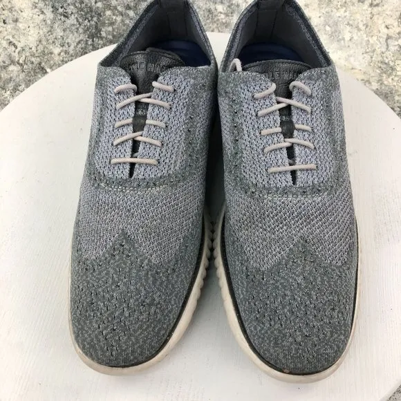 Cole Haan Men's Size 13M 2.ZeroGrand Magnet Ironstone Grey Wingtip Oxfords