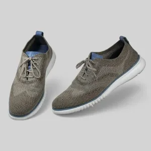 Cole Haan Shoes Mens Size 9.5 2.ZeroGrand Stitchlite Grey Wingtip Oxfords C26927