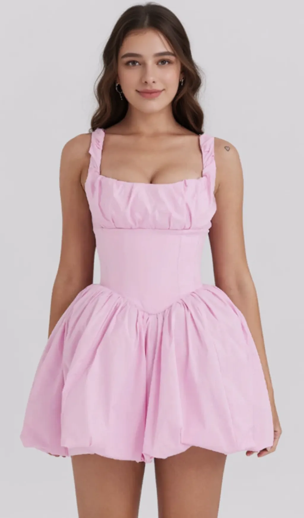 Cotton Candy Cotton Tulle Mini Dress in pink