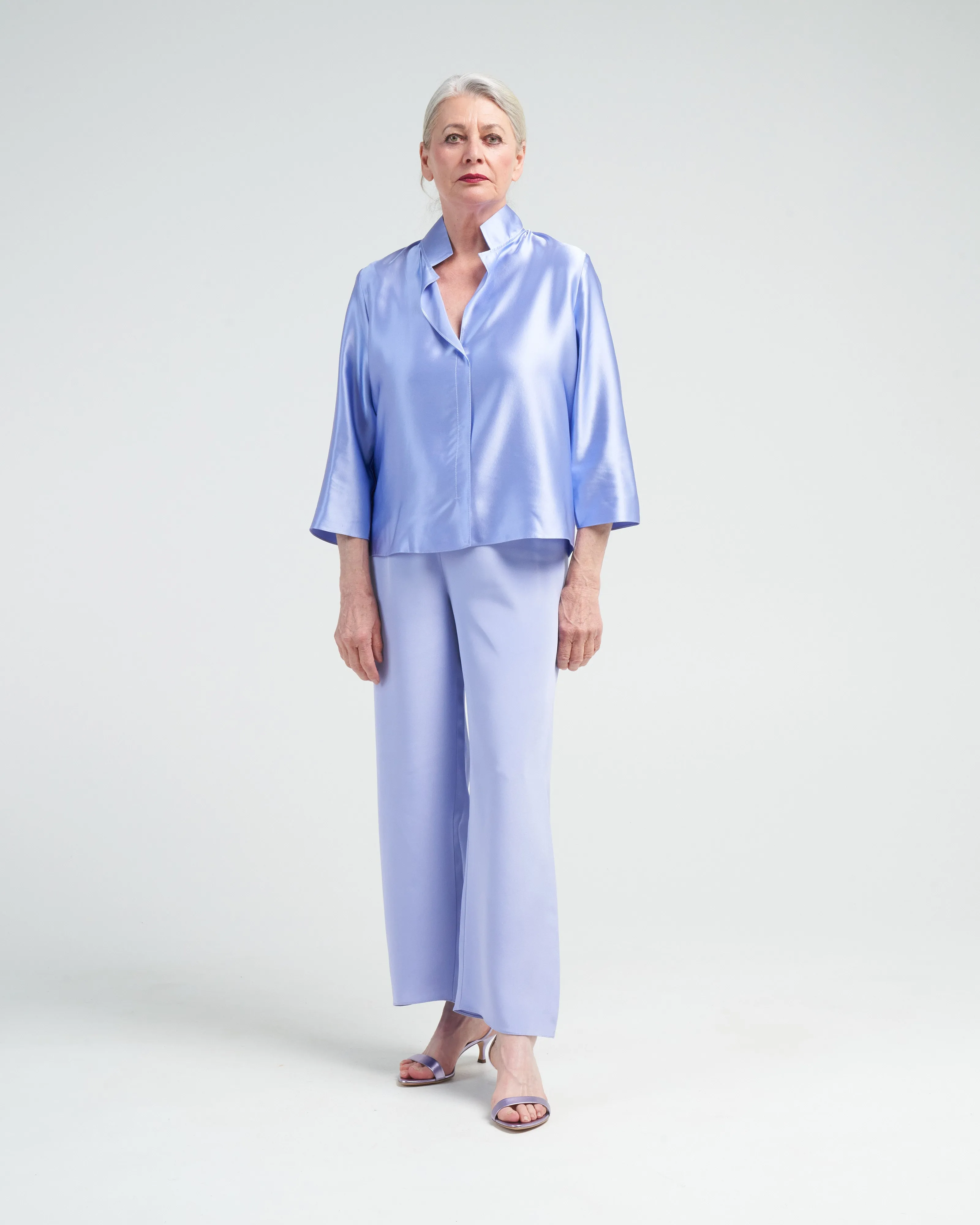 cropped pull on pant - iris
