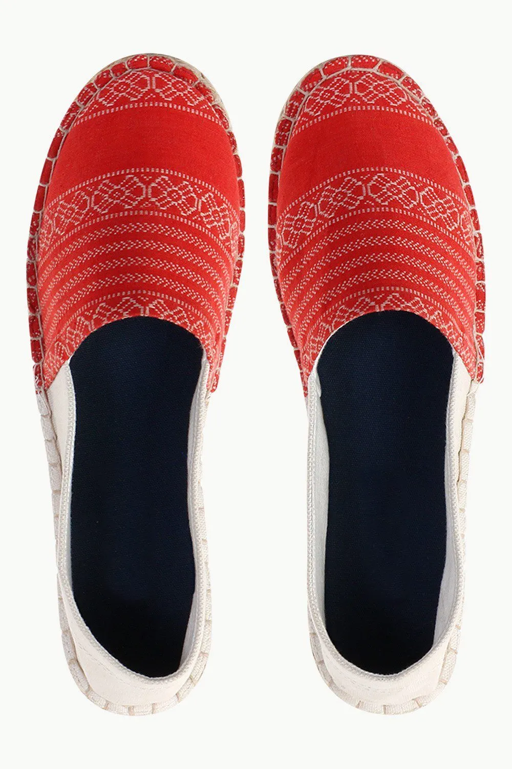 Cut N Sew Red Print Espadrilles