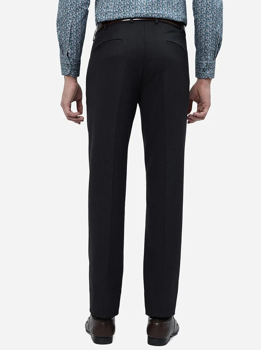 Dark Grey Solid Slim Fit Formal Trouser | JB Studio